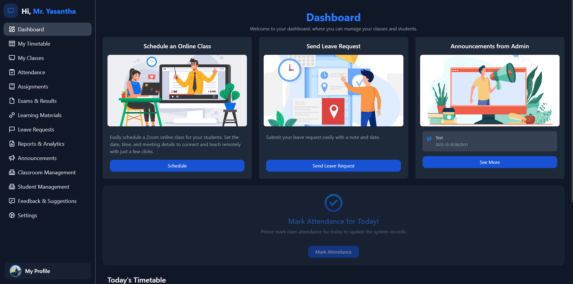 Orygen School & Learning Management System